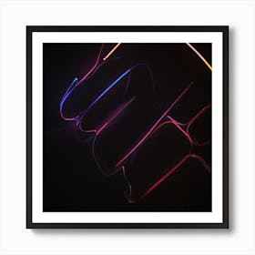 Neon Light On Black Background 1006663661 Art Print