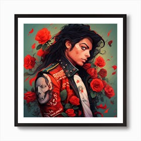 Hunzinator Michael Jackson With Tattoos Art Print