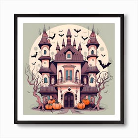 Halloween Castle 1 Art Print