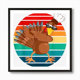 Happy Thanksgiving Turkey Day Funny Gift Art Print