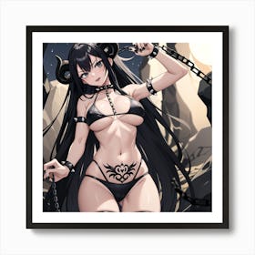 Sexy Goth Anime Girl Art Print