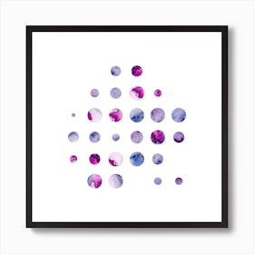 Codigo Purple Pink Square Art Print
