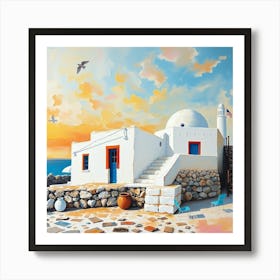 Aegean Village Art Print