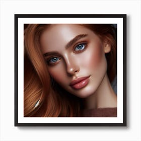 Most Beautiful woman from Russia, DALL-E 10 Art Print