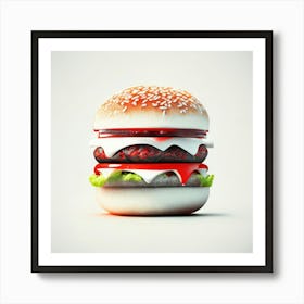 Cheeseburger Iconic (84) Art Print
