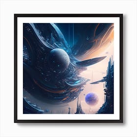 Futuristic City 34 Art Print