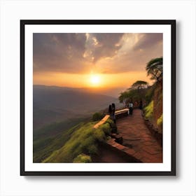 Sunset Point at mountain Art Print