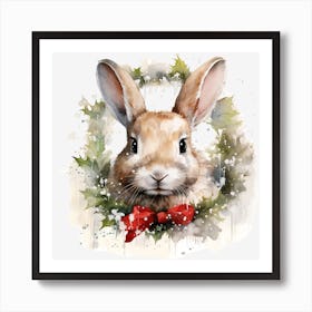 Christmas Bunny 5 Art Print