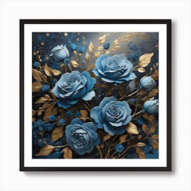 Blue roses Art Print