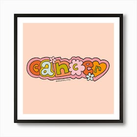 Cancer Doodle Letters Art Print