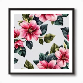 Pink Flowers 2 Art Print