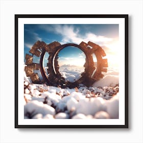 Circle In The Snow 1 Art Print