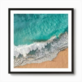 Aerial View Of A Beach Art Print