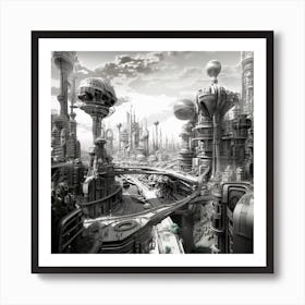 Futuristic City 33 Art Print