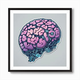 Brain Sticker 7 Art Print