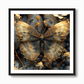 3d Butterfly Art Print