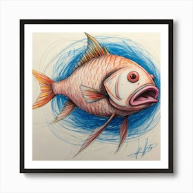 Flamingo Fish Art Print