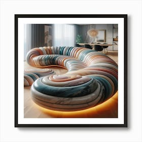 Curved Sofa Art Print