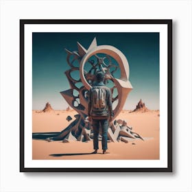 Man In The Desert Art Print