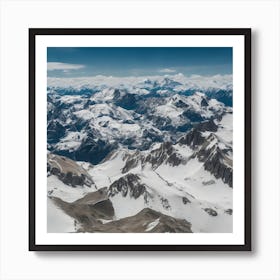 Aerial View Of The Alps Art Print