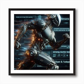 Futuristic Robot 75 Art Print