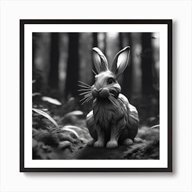 Rabbit In The Woods 19 Art Print