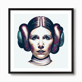 Princess Leia Colored Star Wars Art Print Art Print