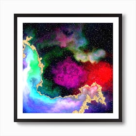 100 Nebulas in Space with Stars Abstract n.069 Art Print