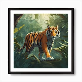 Tiger In The Jungle 42 Art Print