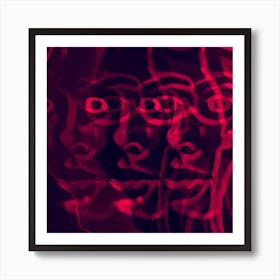 Abstract - Abstract Faces Art Print