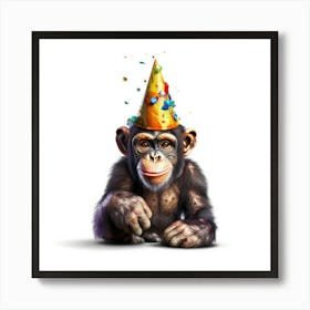 Birthday Chimp 1 Art Print
