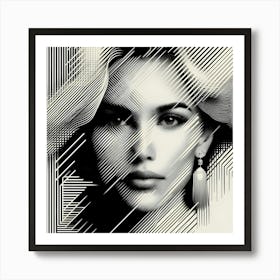 Abstract Portrait Of A Woman 15 Art Print