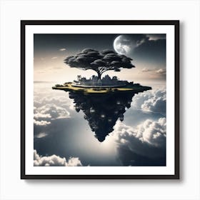 Tree In The Sky 3 Art Print