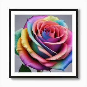 Rainbow Rose 2 Art Print