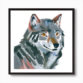 Gray Wolf 04 Art Print