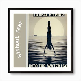 Swimming into the water Art Print