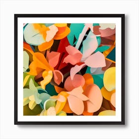 Colorful Pastel Orchids Art Print
