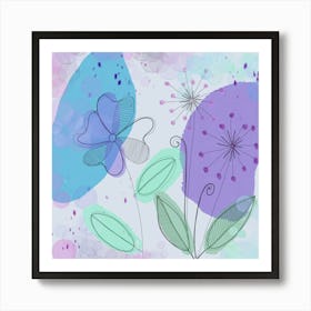 Flower Nature Abstract Background Flora Flower Wallpaper Art Colorful Art Print