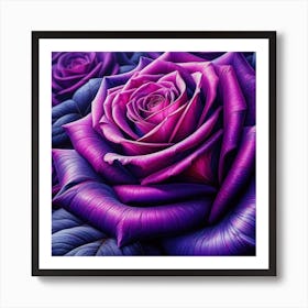 Purple big Rose 2 Art Print