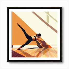 Woman Doing Yoga Art Print