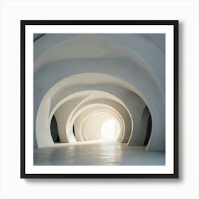 Tunnel - Tunnel Stock Videos & Royalty-Free Footage 1 Art Print