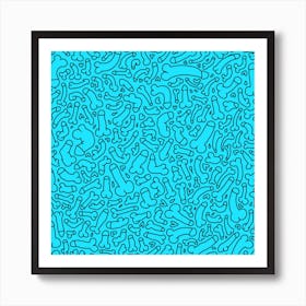 Penis blue Art Print