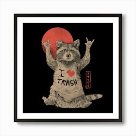 I Love Trash - Funny Rock n Roll Trash Panda 1 Poster