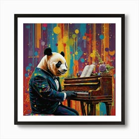 Panda At The Piano Art Print