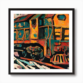 Train On The Tracks Art Print