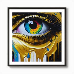 Golden eye Art Print