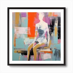 Conceptual Abstract Figurative Color Block Body Painting 2 Art Print