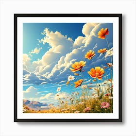 Flowers In The Meadow 2 Art Print