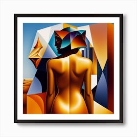 Her in abstract 5 Art Print