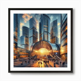 Cityscape Stock Videos & Royalty-Free Footage Art Print